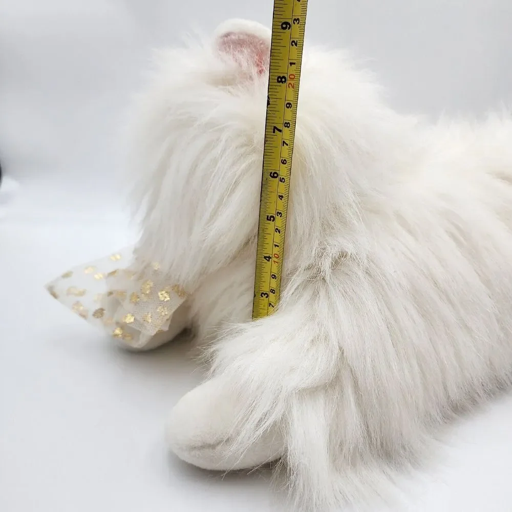 Vintage Commonwealth White‎ Fluffy Persian Cat Plush Soft Stuffed Animal Toy
